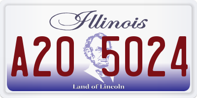 IL license plate A205024