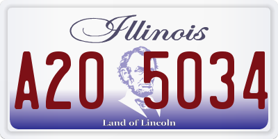 IL license plate A205034