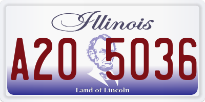 IL license plate A205036