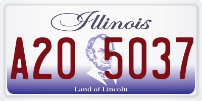 IL license plate A205037