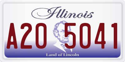IL license plate A205041