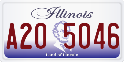 IL license plate A205046