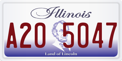 IL license plate A205047