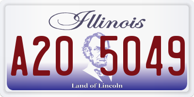 IL license plate A205049