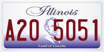 IL license plate A205051