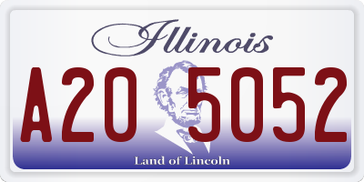 IL license plate A205052