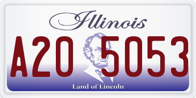 IL license plate A205053