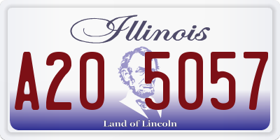 IL license plate A205057