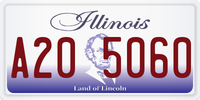 IL license plate A205060