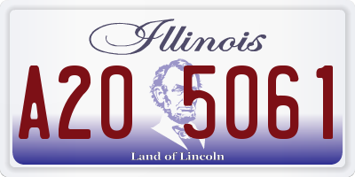 IL license plate A205061