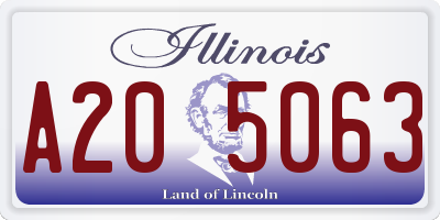IL license plate A205063