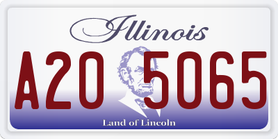 IL license plate A205065