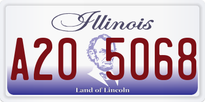 IL license plate A205068