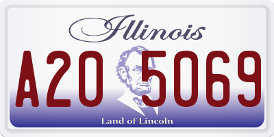 IL license plate A205069