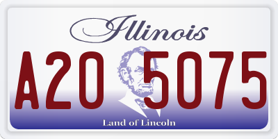 IL license plate A205075