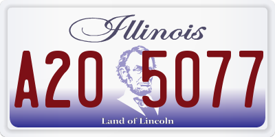 IL license plate A205077