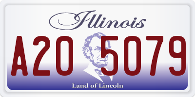 IL license plate A205079
