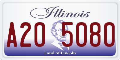 IL license plate A205080