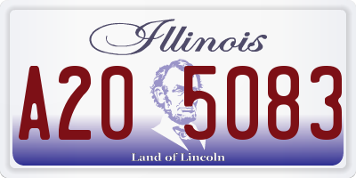 IL license plate A205083