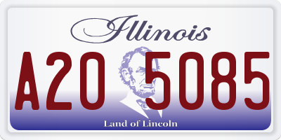 IL license plate A205085