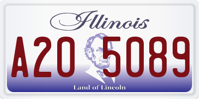 IL license plate A205089