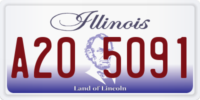 IL license plate A205091