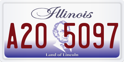 IL license plate A205097