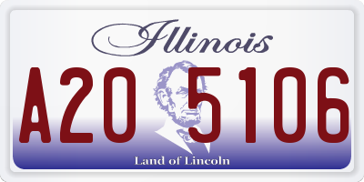 IL license plate A205106