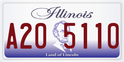 IL license plate A205110