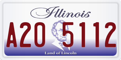 IL license plate A205112