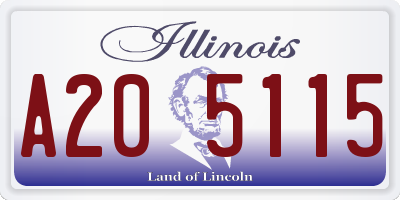 IL license plate A205115