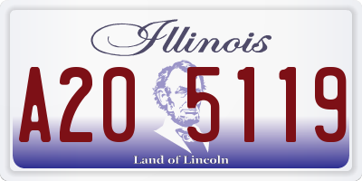 IL license plate A205119