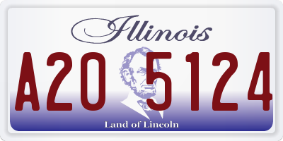 IL license plate A205124