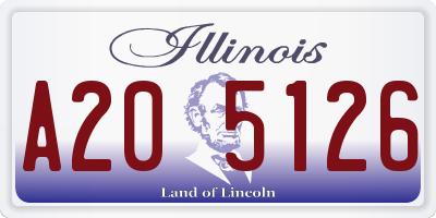 IL license plate A205126