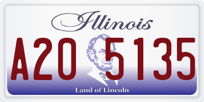 IL license plate A205135