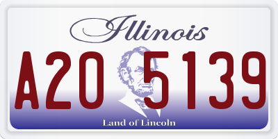 IL license plate A205139