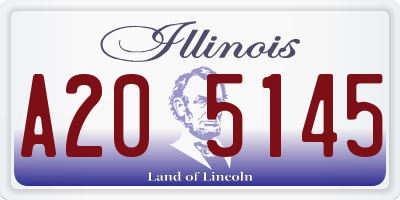 IL license plate A205145