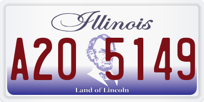 IL license plate A205149