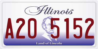 IL license plate A205152