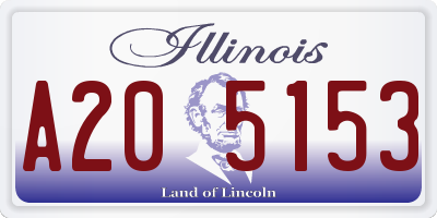 IL license plate A205153