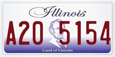 IL license plate A205154