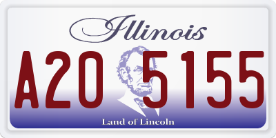 IL license plate A205155
