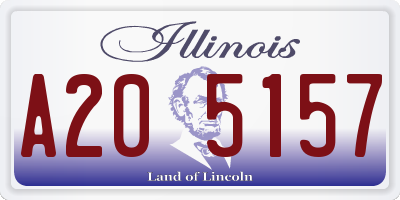 IL license plate A205157