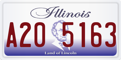 IL license plate A205163