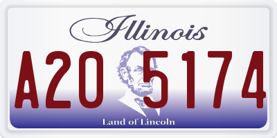 IL license plate A205174