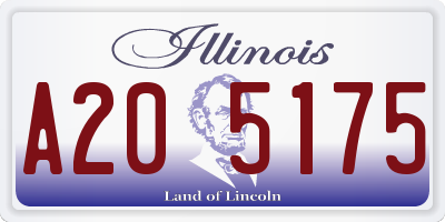 IL license plate A205175