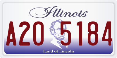 IL license plate A205184