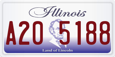 IL license plate A205188
