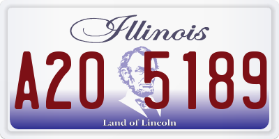 IL license plate A205189