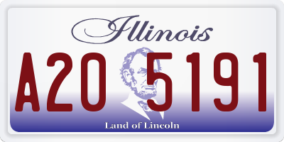 IL license plate A205191